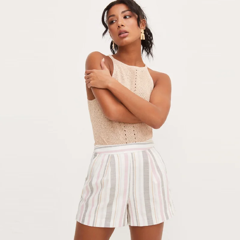 Stripe Pleat Shorts (Multi Stripe)