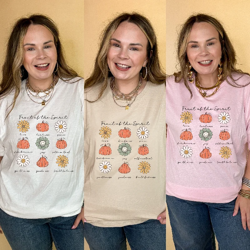 Online Exclusive | Fruits of the Spirit with Pumpkin and Flower Icons Graphic Tee in Multiple Color Options