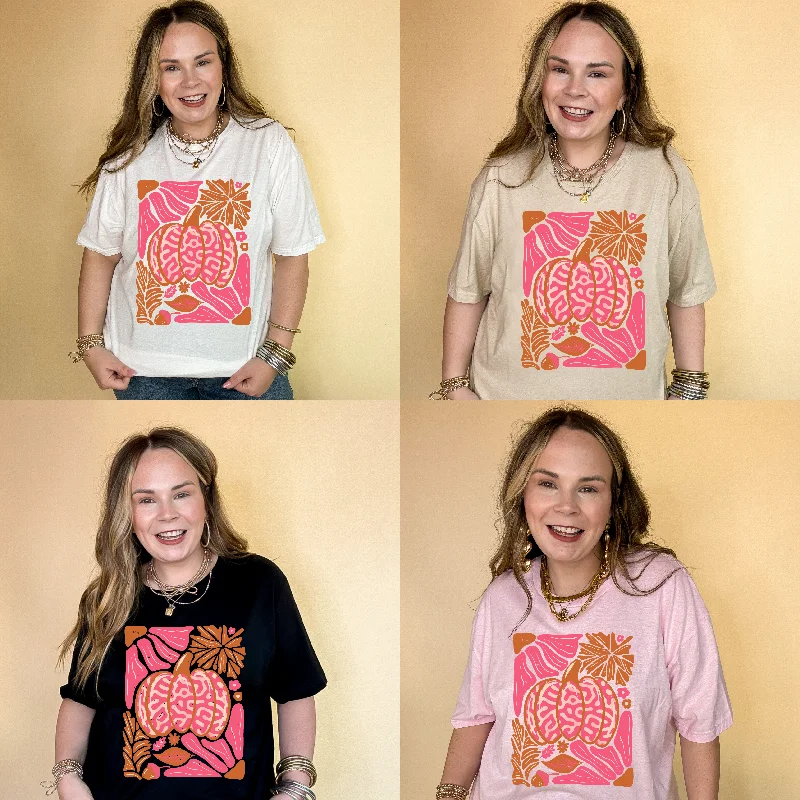 Online Exclusive | Groovy  Pink Pumpkin Graphic Tee in Multiple Color Options