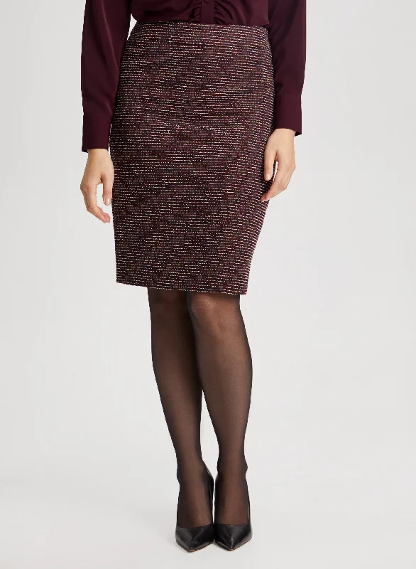 Bouclé Pencil Skirt