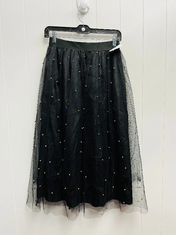 Skirt Maxi By Peach In Black & Gold, Size: S