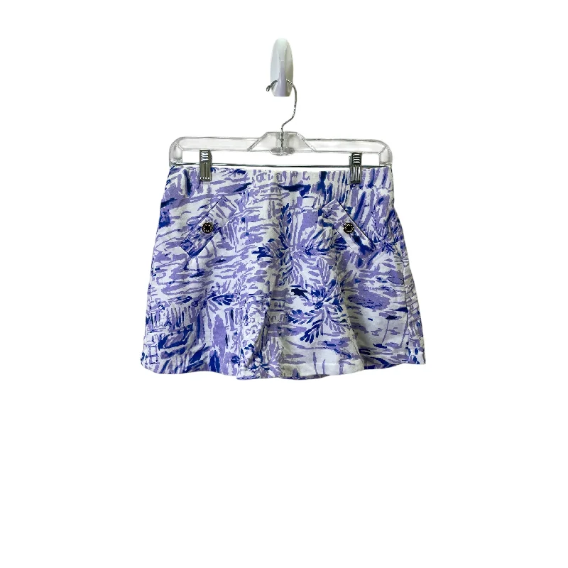 Skort Designer By Lilly Pulitzer In Purple, Size:2