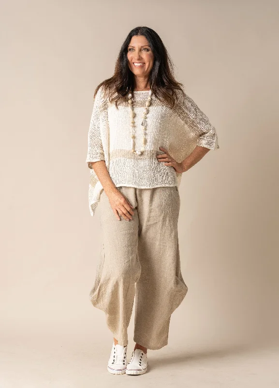 Aleena Linen Top in Cream