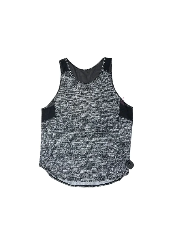 Athletic Tank Top By Lululemon In Black & White, Size: L