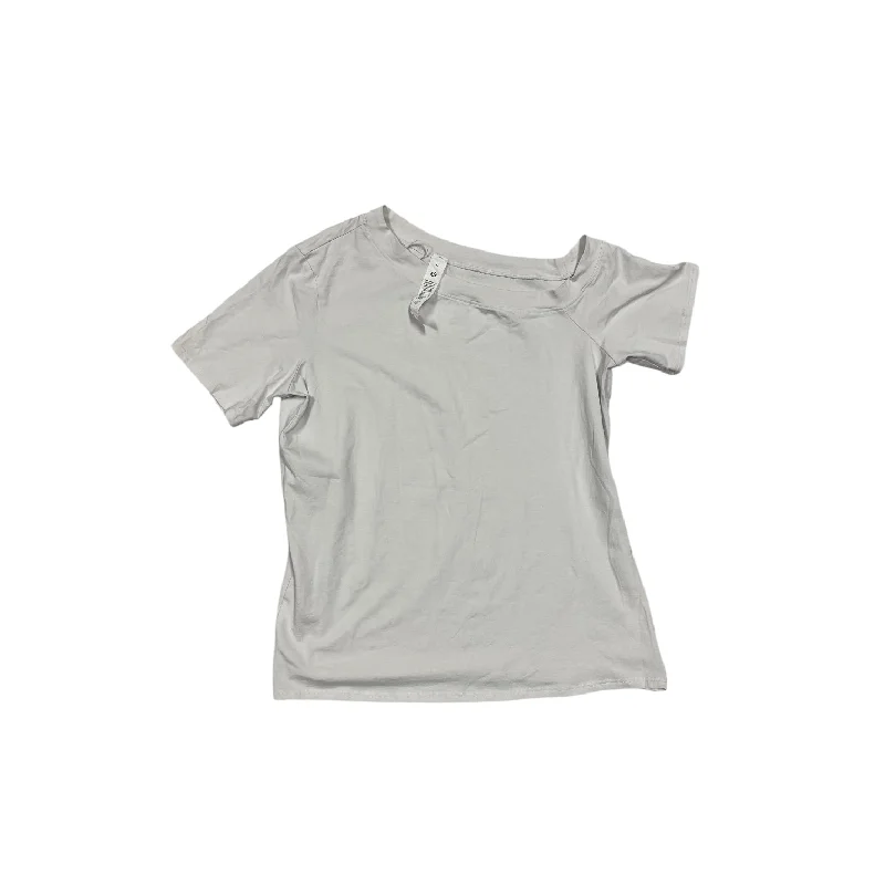 Athletic Top Short Sleeve By Lululemon In White, Size: M