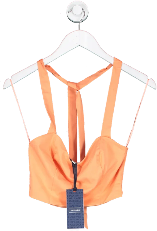 Jack wills Orange Halter Top UK XS