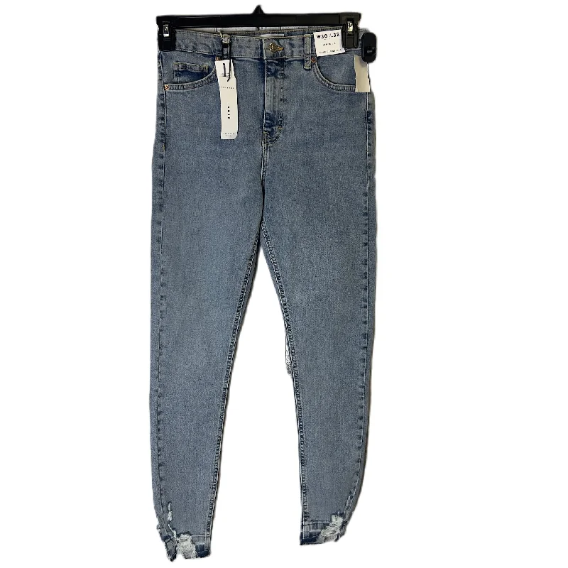 Jeans Skinny By Top Shop In Blue Denim, Size: 8