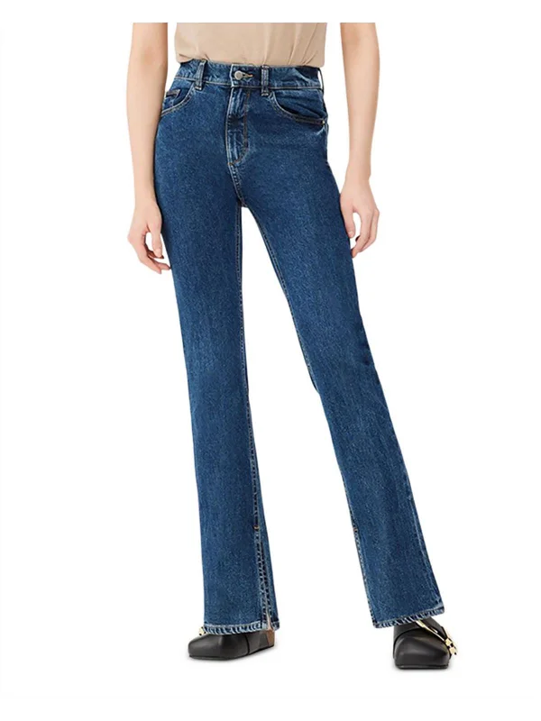 Patti Womens High Rise Vintage Straight Leg Jeans