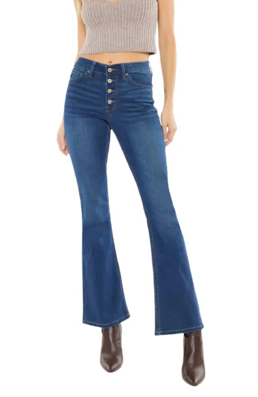 Rosalyn Petite Bootcut Jeans In Dark Blue