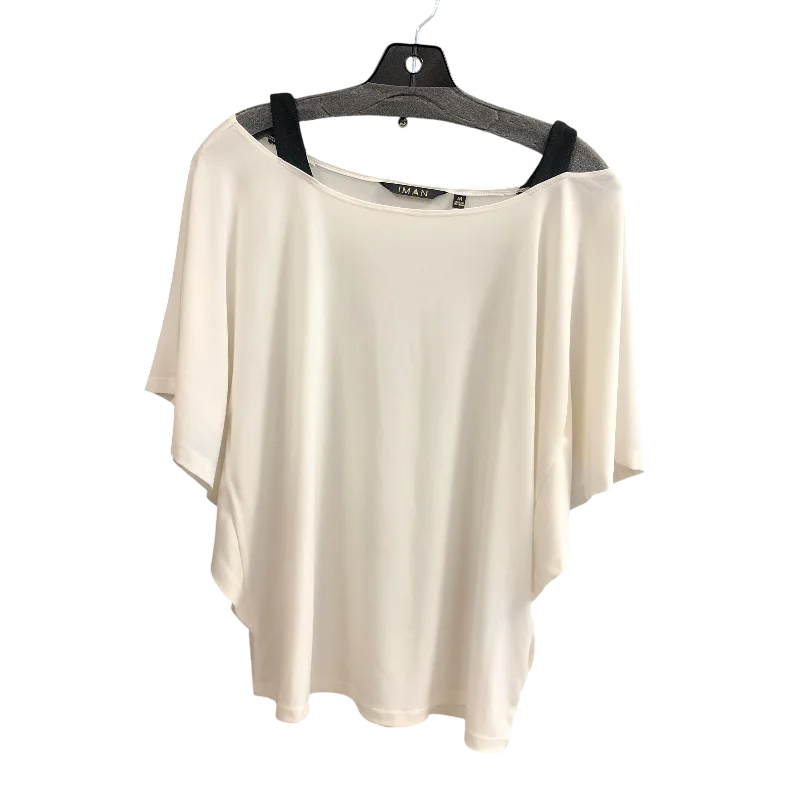 Top Short Sleeve By iman In Cream, Size: M