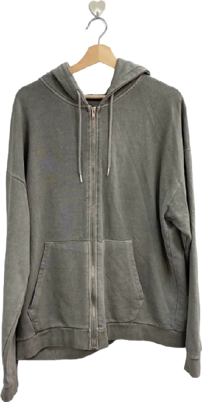 Wit and Wonder Grey Zip-Up Hoodie UK M