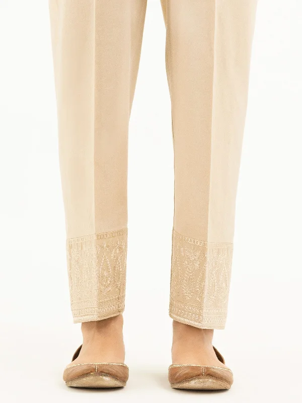 Embroidered Cambric Trousers(Pret)