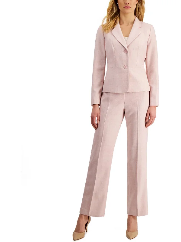 Plus Womens Herringbone 2PC Pant Suit