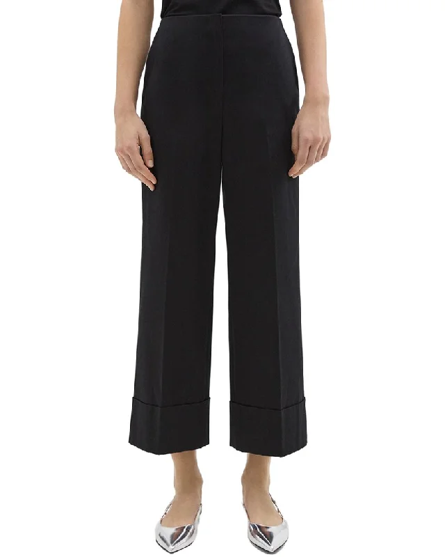 Theory High-Waist Cuffed Pant