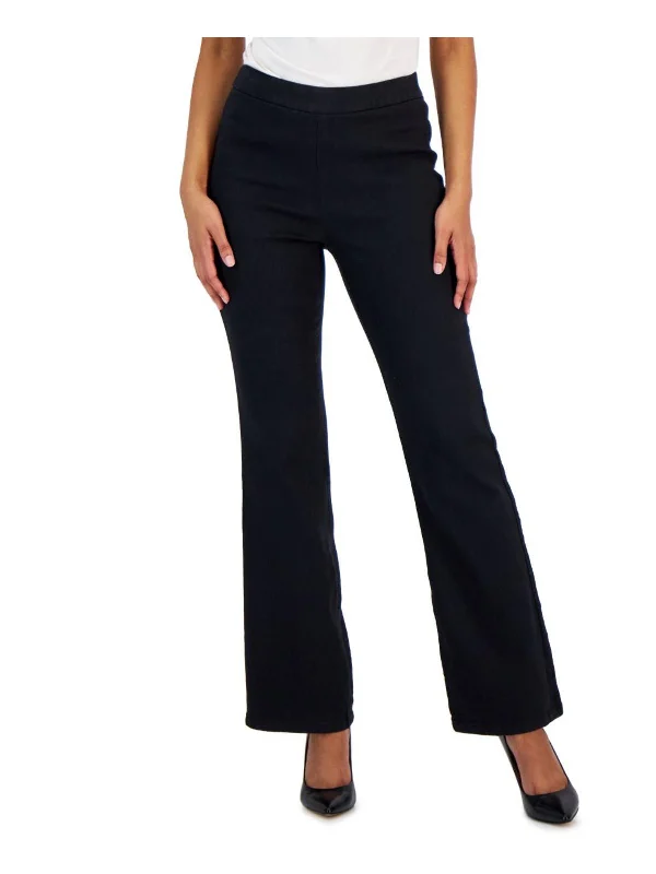 Womens High Rise Pull On Flared Pants