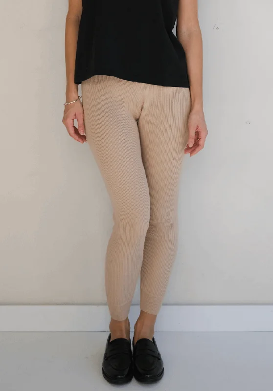 Miann & Co Womens - Celeste Knit Legging - Stone