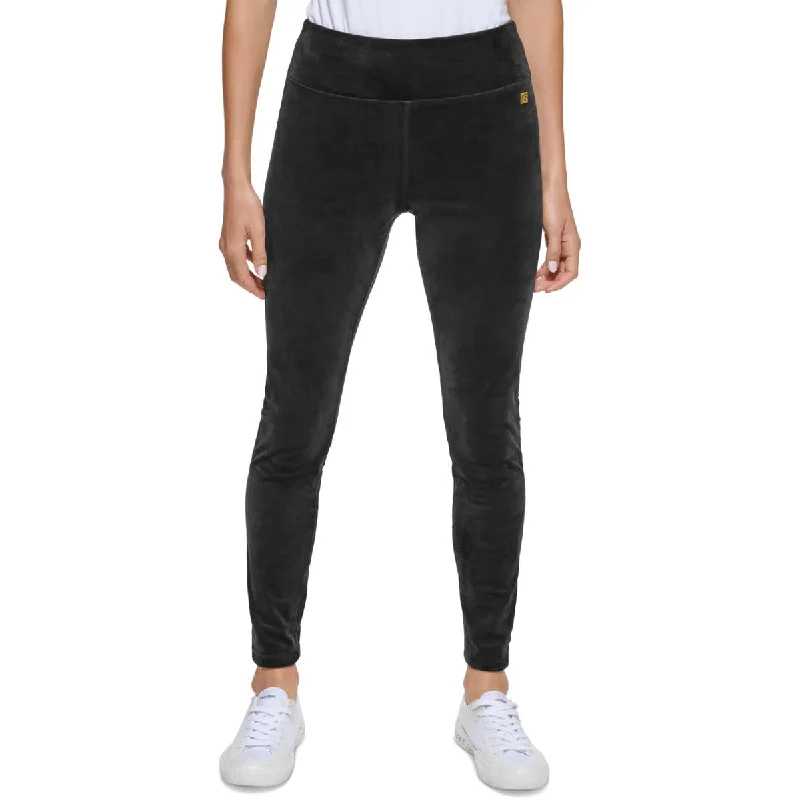 Womens Velour Pull On Leggings