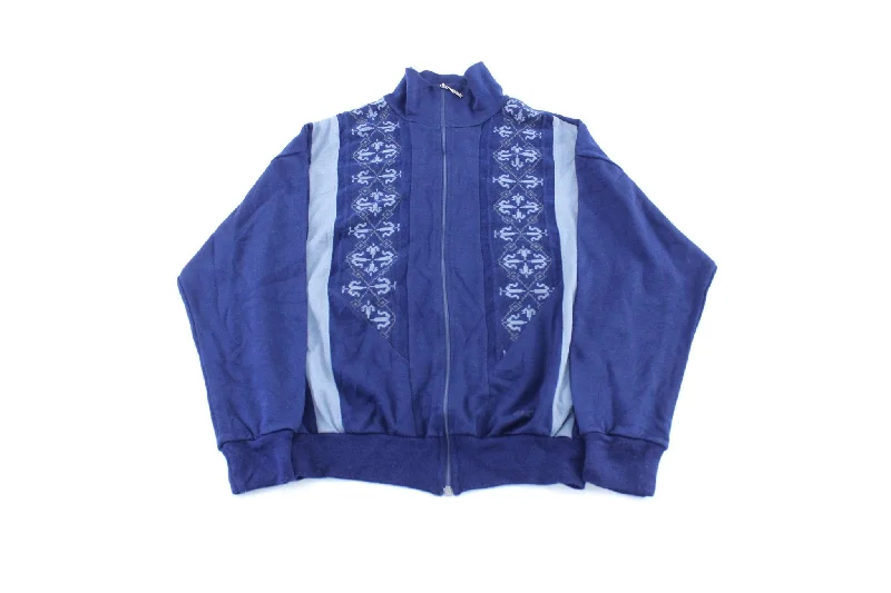 80's Rodeo Blue Patterned Zip Up Jacket