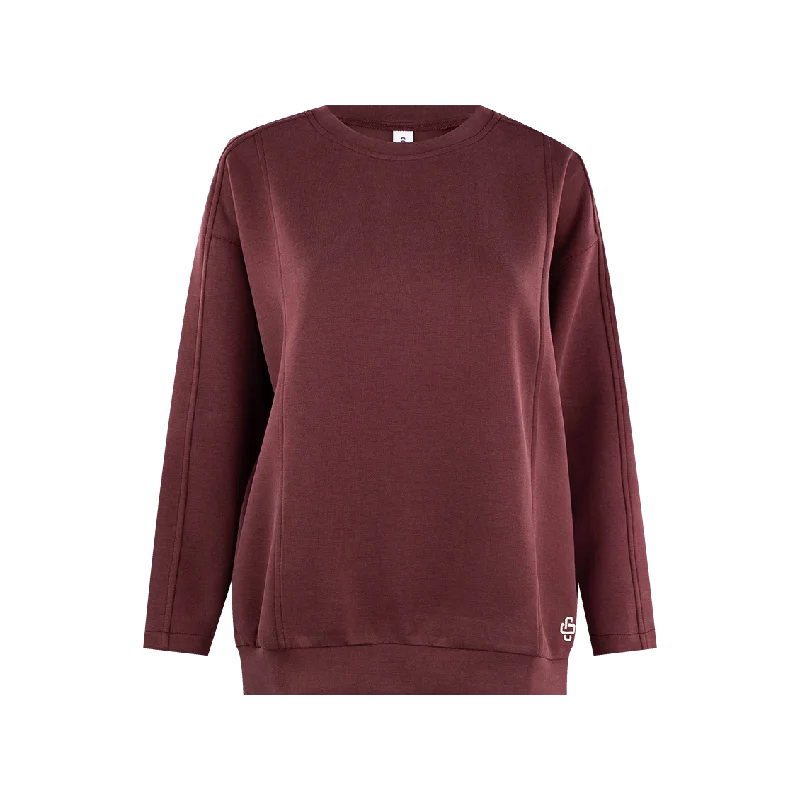 Collegiate Outfitters Maroon Butter Soft Side Stitching Sweatshirt