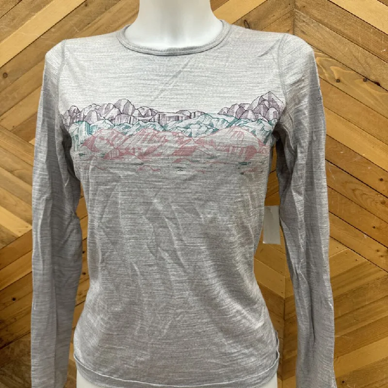 Icebreaker - Women's Merino 200 L/S Baselayer Top - MSRP $130: Grey/Purple/Green/Pink-women-MD