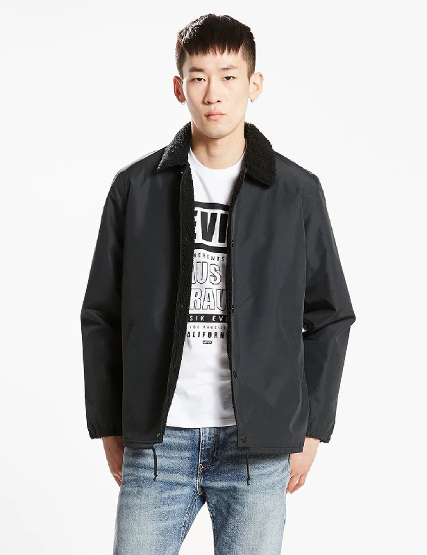 Levis Sherpa Coach Jacket - Black