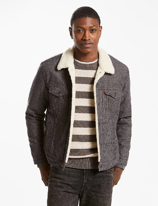 Levis Type 3 Sherpa Trucker Jacket - Carbon Twill