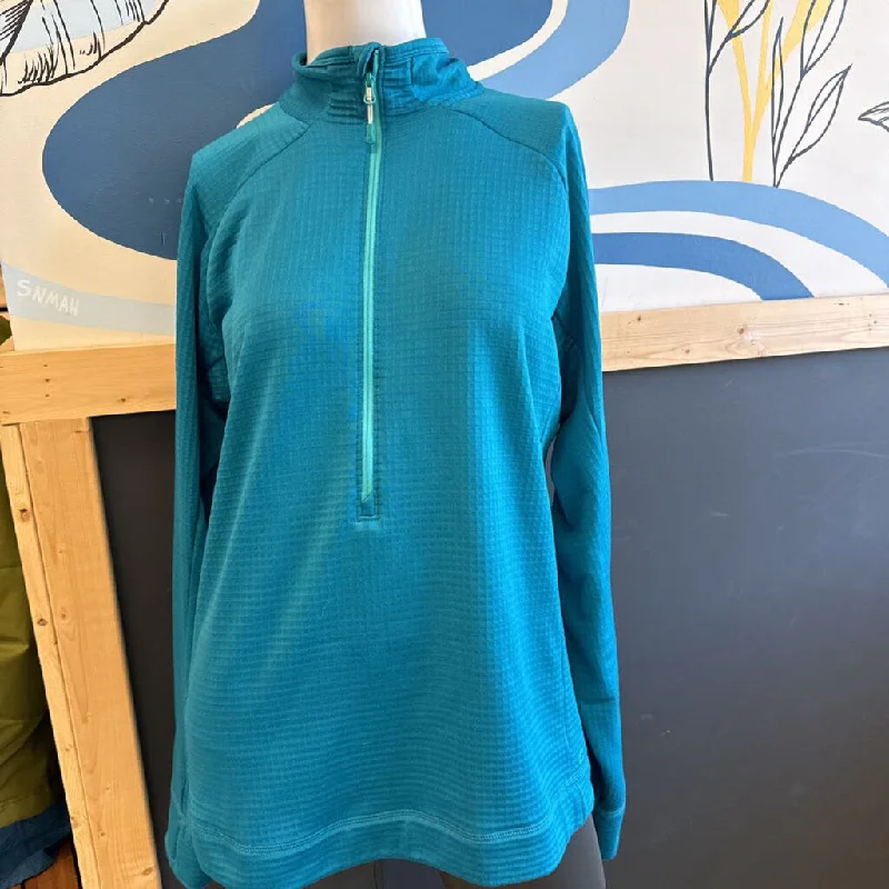 MEC - Women's 1/2-Zip Grid Fleece - MSRP $100: Teal Blue-women-XL