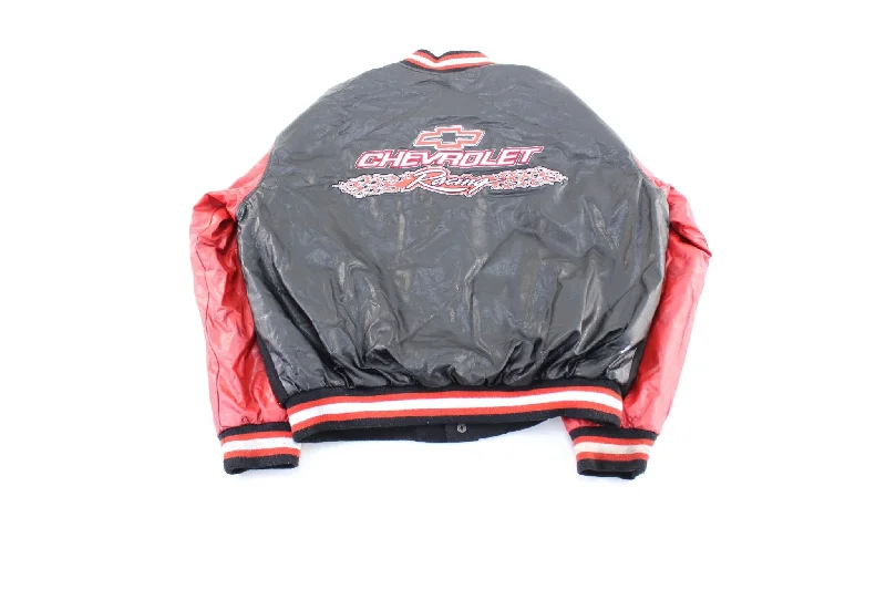 Steve & Barry's Embroidered Chevrolet Racing Leather Jacket