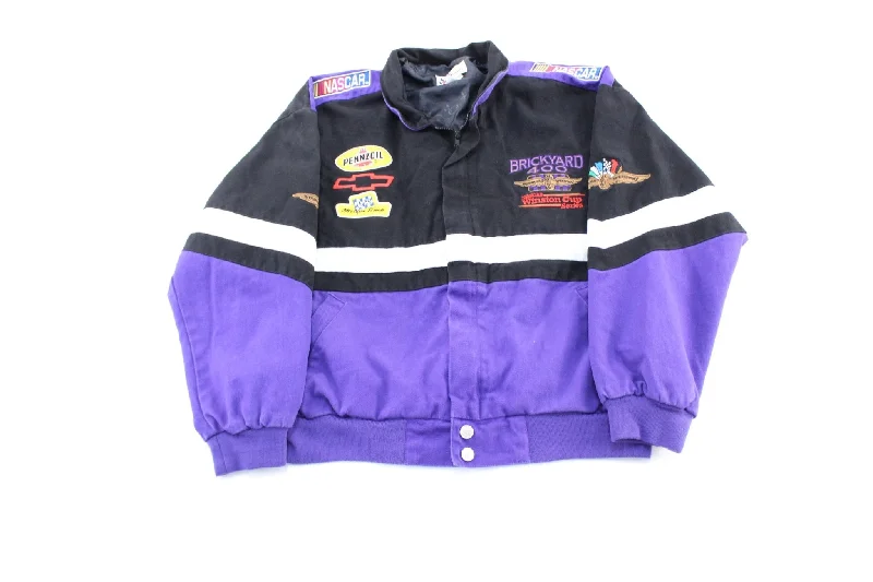 Vintage Chase Authentics Embroidered Brickyard 400 Nascar Racing Jacket