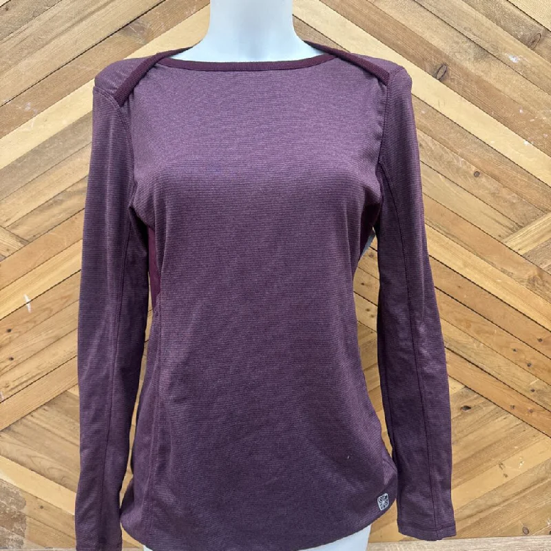 Women's L/S Fleece-Lined Shirt: Purple-women-MD