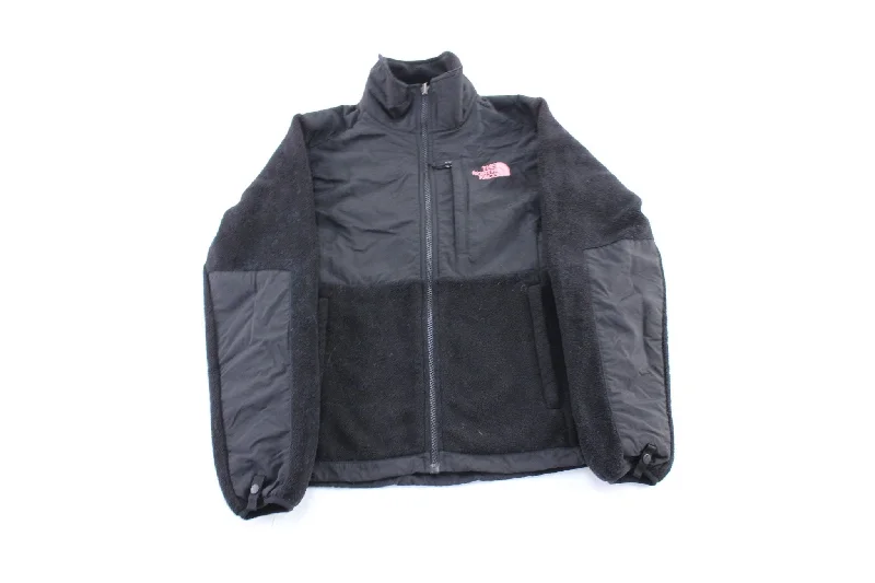 Women's The North Face Embroidered Logo Black Fleece Zip Up Jacket