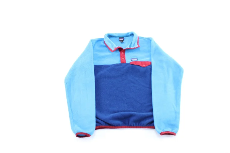 Youth Patagonia Logo Patch Blue Pullover Jacket