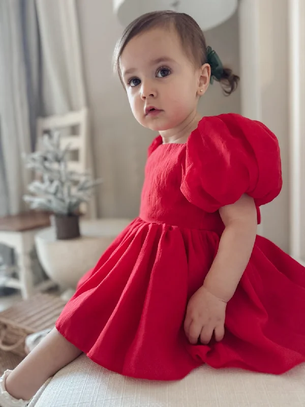 Lucy Baby Girls Red Christmas Dress