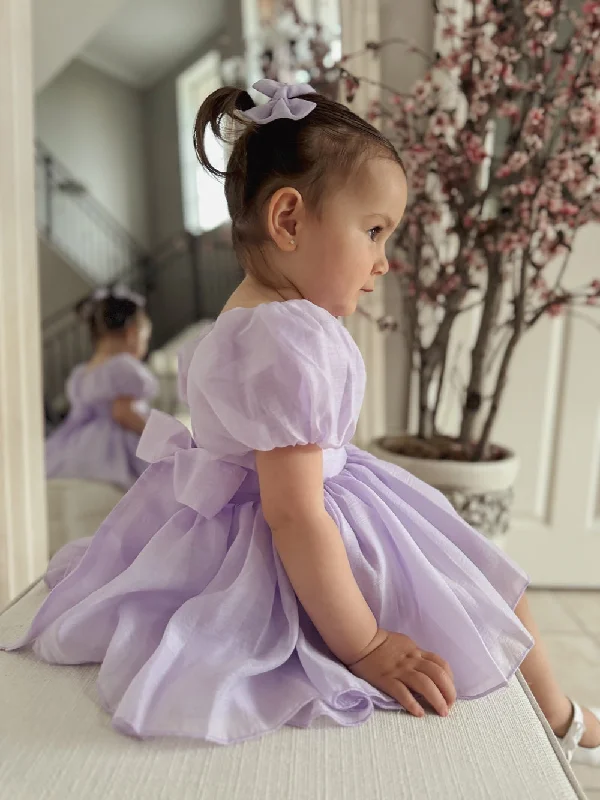 Lucy Puff Sleeve Lilac Baby Dress