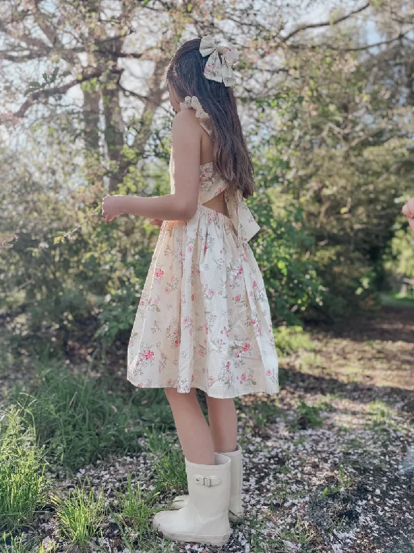 Sadie Girls Floral Tie-Back Dress