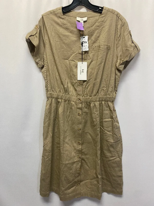 Beige Dress Casual Midi Halston, Size M