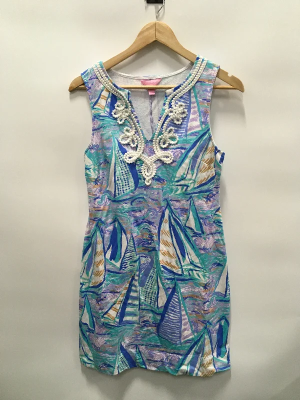 Blue Dress Casual Midi Lilly Pulitzer, Size S