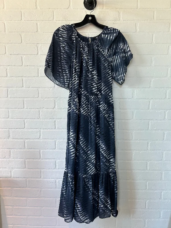 Blue Dress Casual Midi Rails, Size L