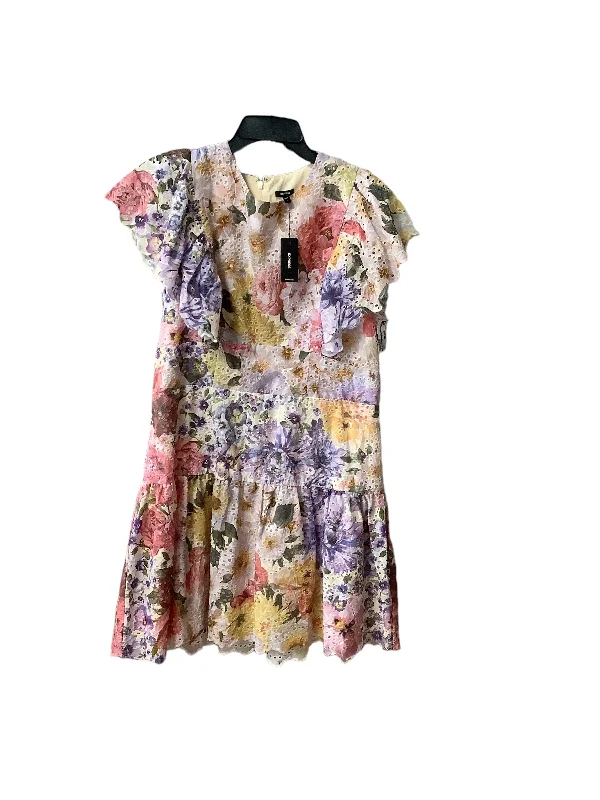 Floral Print Dress Casual Midi Express, Size L