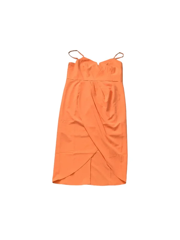 Orange Dress Casual Midi City Chic, Size 22