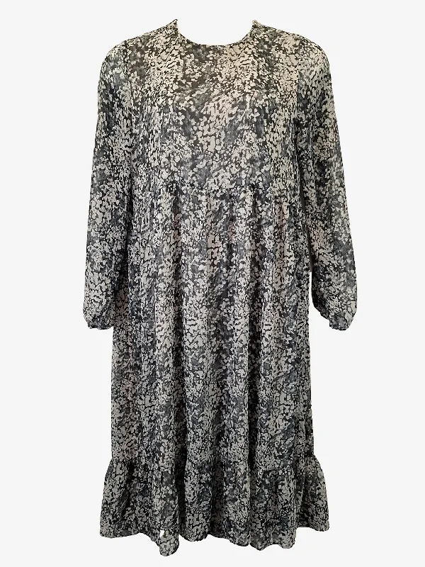 Decjuba Mousey Garden Smock Maxi Dress Size 12