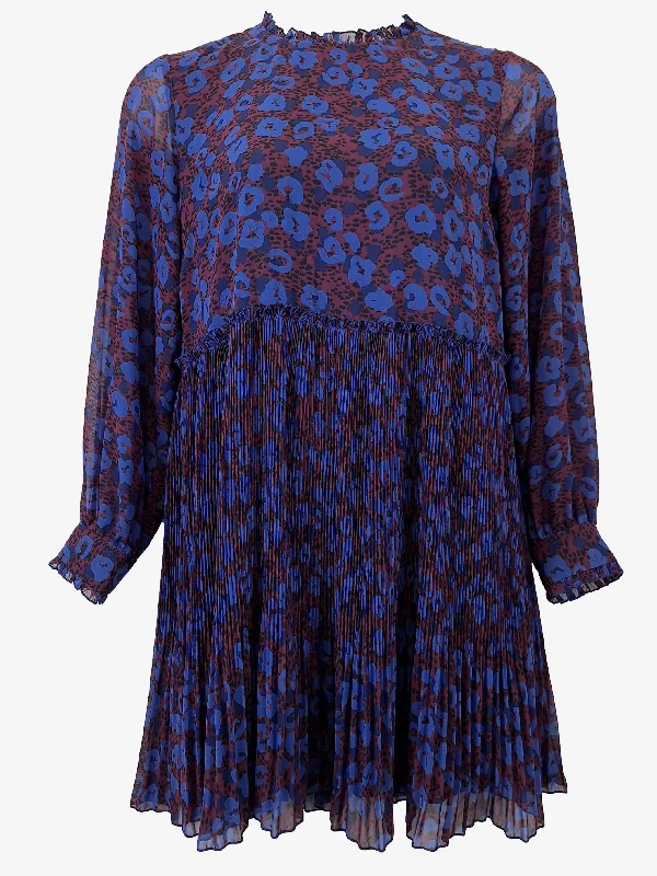 Gorman Blue Plum Gathered Mini Dress Size 12