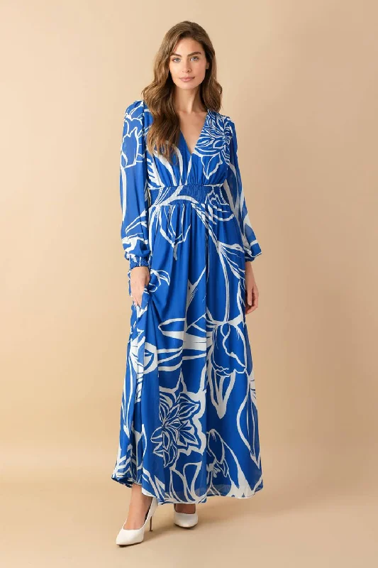 DANCING DEWDROPS WOVEN MAXI DRESS