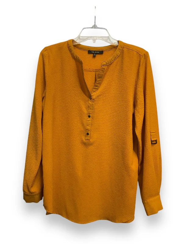 Blouse Long Sleeve By Cmc In Yellow, Size: M