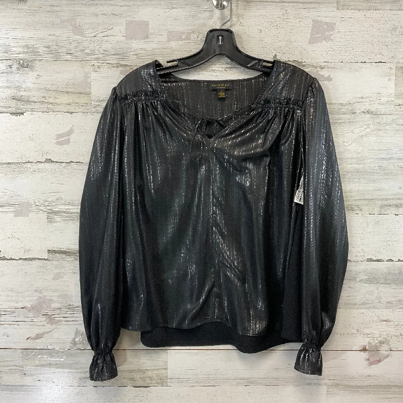 Blouse Long Sleeve By CURRENT AIR In Black, Size: S