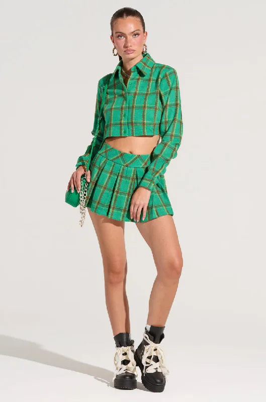 LUCKY GIRL PLEATED MINI SKIRT